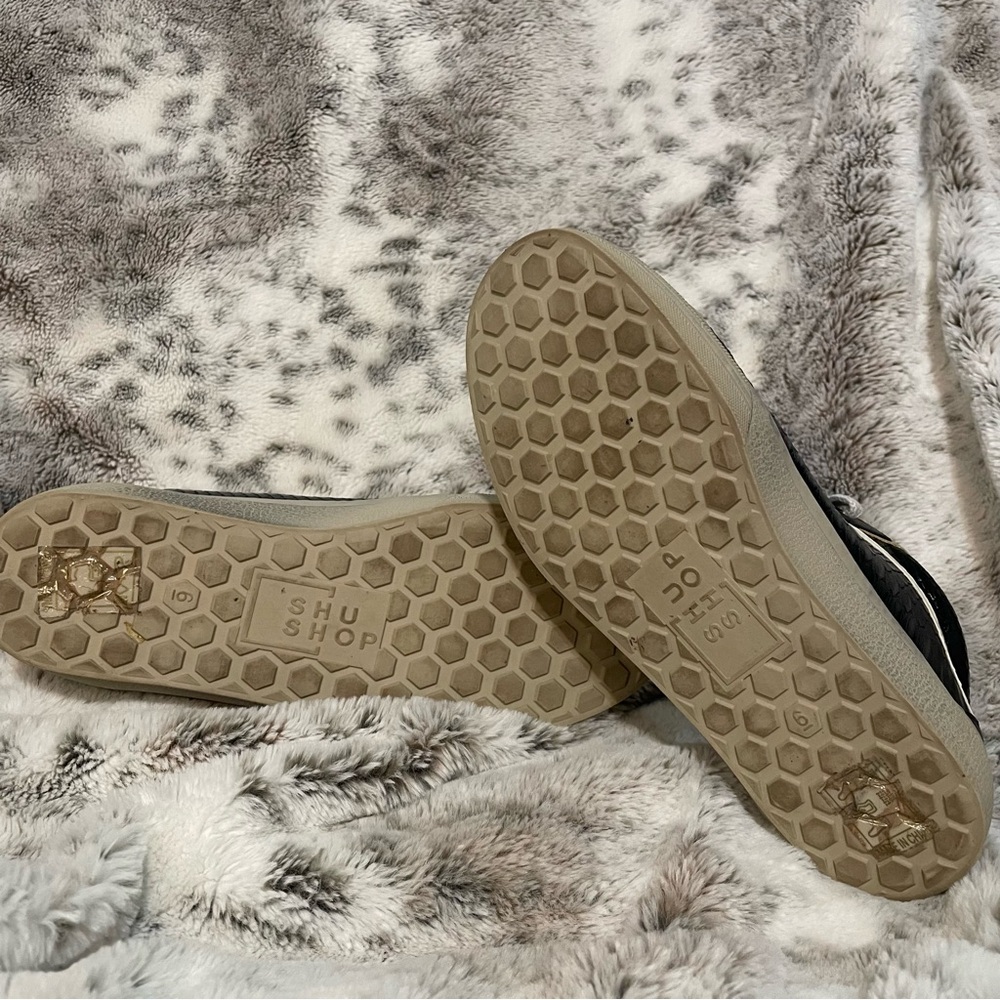 Step Up Your Style: Black Python High-Top Sneakers - image 7